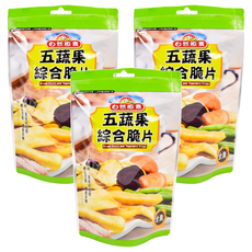 五蔬果綜合脆片 天然素材 美味新體驗, 80g, 3包