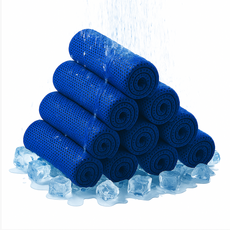 Hensen 網眼戶外涼感運動毛巾, 10個, 海軍藍