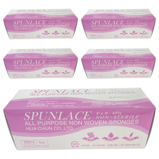 Hua Chun 華純 拋棄式美容紗布 4" x 4" 4層, 200片/盒, 5盒