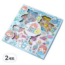 ido DIY 手帳裝飾便條紙貼紙盒 100入組合, 日常, 2套