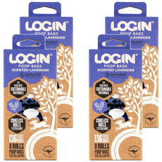 LOGIN 洛格 犬用環保可推肥拾便袋, 紫色, 136張, 4盒
