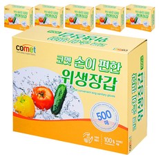코멧 손이 편한 위생장갑, 6개, 500개입