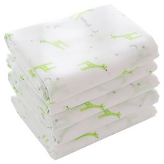 BABY&I 印花布尿布, 長頸鹿款, 5入