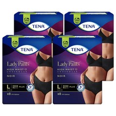 TENA 添寧 女款 玩色敢動褲 酷黑, L, 8片, 4包