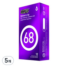 care 바텀업 68 일반형콘돔, 5개, 12개입