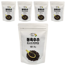 Natural Spice 黑胡椒粒 補充包, 5個, 200g