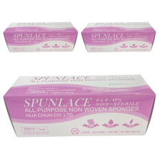 Hua Chun 華純 拋棄式美容紗布 4" x 4" 4層, 200片/盒, 3盒