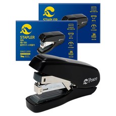 Peace Tools 和平韓國扁平簡易訂書機HD-510, 2個, 黑色