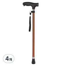 Dr.펠리스제이 LED 어르신 지팡이, 브라운, 4개