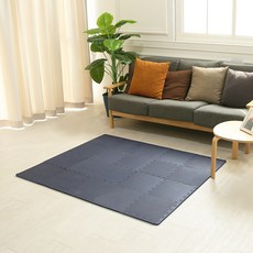 EVA素色巧拼 10入+收邊條 15入, 海軍藍, 1組