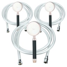 Jb JEIL BATH 鋁製蓮蓬頭 + PVC軟管 1.5m 套組, 玫瑰金, 單一顏色, 3個