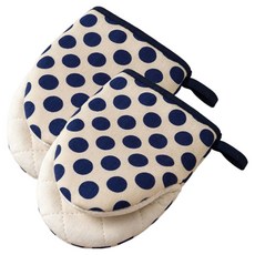 블루무역 투톤 미끄럼 방지 미니 오븐장갑 세트, 블루, 1세트