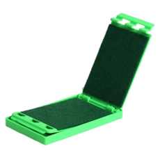 Toppia 簡易吉他弦清潔器 琴弦夾 綠色 粗糙面, 1個