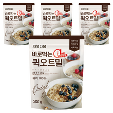 快熟燕麥片, 500g, 4個