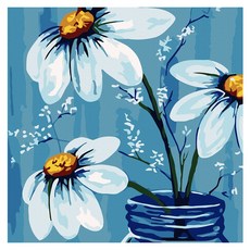 ArtLife 藝術生活 DIY 數字油畫 含框 DA3018 20 x 20cm, 1組, 水瓶花