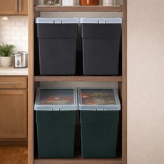 IRIS OHYAMA 愛麗思歐雅瑪 收納盒 BU-200 7L, 黑色, 4個