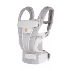 Ergobaby Breeze 多功能透氣嬰兒背帶, SoftFlexTM 網布, 0-49個月適用, 灰色, F, 1個