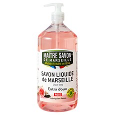 MAITRE SAVON DE MARSEILLE 玫翠思 馬賽液體皂 玫瑰 法國原裝進口 富含保濕甘油成份, 1L, 1瓶