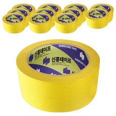 신흥테이프 마스킹 테이프 노랑 48mm x 40m, 12개