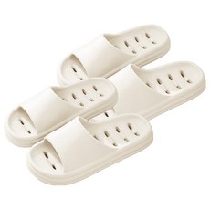 BEAUTY DISPLAY 美得像專櫃 鏤空浴室拖鞋, 白色, 2雙