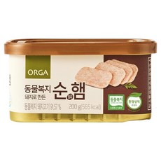ORGA 動物福利豬肉 純火腿 200g, 1罐