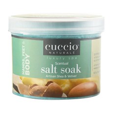CUCCIO 古希歐 乳木果香根草 Artisan Shea & Vetiver 浸泡鹽 - 822g, 29oz, 1罐