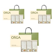 ORGA 夾心威化餅3種餅乾禮盒, 3套, 優格夾心威化餅 8入 + 草莓夾心威化餅 8入 + 藍莓夾心威化餅 8入 + 提袋