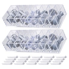 홈바내쓰 8구 케이블선 정리함 뚜껑 없음 + 케이블타이 10p, 투명, 2개