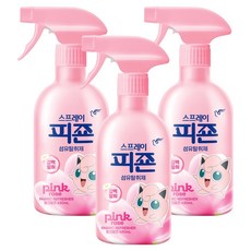 피죤 스프레이 강력 섬유탈취제 핑크로즈, 430ml, 3개