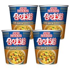 NISSIN 日清 CUP NOODLE 合味道 咖哩海鮮味杯麵 71g, 4入