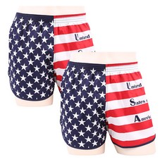 YES PLUS 男款國旗圖案四角褲2件組