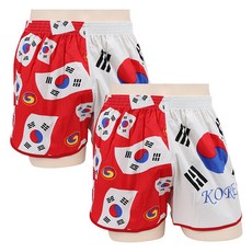 YES PLUS 男款國旗圖案四角褲2件組