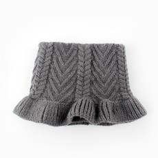 chenny bongbong 女童用波西荷葉邊針織圍脖