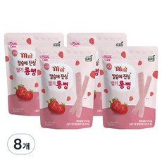 까까 프로엠 칼슘에 진심 딸기 롱뻥 과자, 딸기맛, 30g, 8개