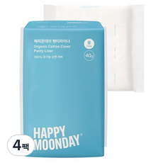 HappyMoonday 棉質護墊, 長, 4包, 40件
