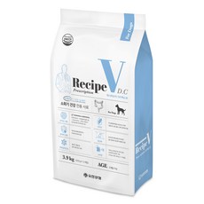 유한양행레시피브이 강아지 처방식사료, 소화기능/췌장/위개선, 3.9kg, 1개