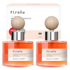 Flrene 車用擴香瓶 大容量 120ml 正裝, 2個, 黑櫻桃