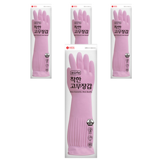 롯데이라이프 착한 고무장갑, 핑크, 특대(XL), 4세트