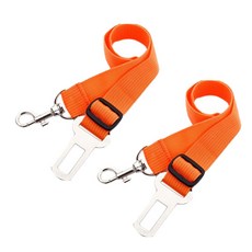 ZEZEPET 寵物犬用汽車安全帶 L號, 2個, 橘子