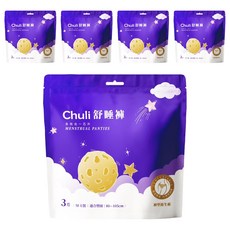 Chuli 舒睡褲 女性褲型衛生棉 適合臀圍 80-105cm, M~L, 3件, 5包