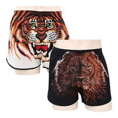 Yes Plus 透氣卡通圖案四角內褲2件組