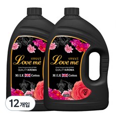 MiLKCotton 퍼퓸 섬유유연제 스윗 러브미, 3.06L, 12개