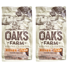 OAK'S FARM 小型幼犬 天然無穀乾飼料, 鮭魚+磷蝦, 2kg, 2袋