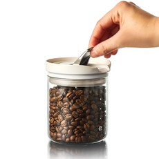 BEANPLUS 玻璃密封咖啡豆儲存罐 S, 混合色, 1個