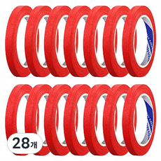 OON 마스킹 테이프 빨간색 10mm, 28개