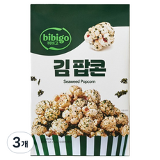 비비고 단짠단짠 김 팝콘, 80g, 3개