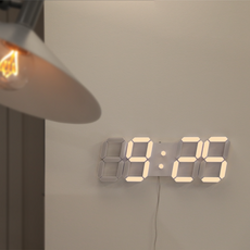 레트니 LED 무소음 무선 리모컨 인테리어 벽시계 3m + 투명 접착후크 세트, 혼합색상