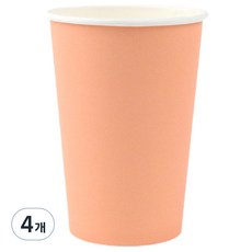 아이엔피 파스텔 종이컵 살구피치 390ml, 100개입, 4개