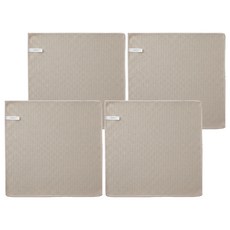 LizJainy 馬卡龍鬆餅格紋廚房抹布 米色, 4個