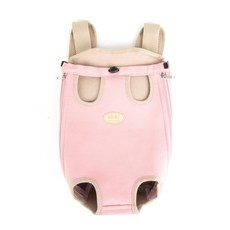 올치 반려동물 심플 리드줄 프론트 슬링백, 핑크, 1개